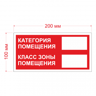 Наклейка Знак Категория помещения, ГОСТ-В-03