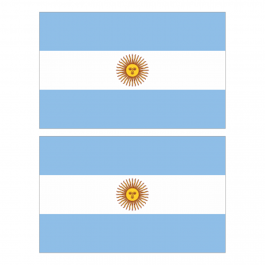 Наклейка Флаг Аргентины 150мм, на автомобиль