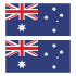 Наклейка Флаг Австралии 300мм, на автомобиль