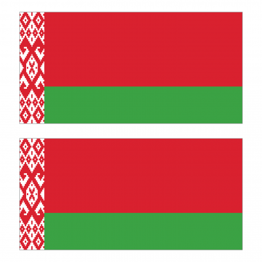 Наклейка Флаг Республики Беларусь 150мм, на автомобиль