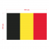 Наклейка Флаг Бельгии 300мм, на автомобиль