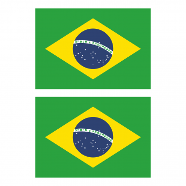 Наклейка Флаг Бразилии 300мм, на автомобиль