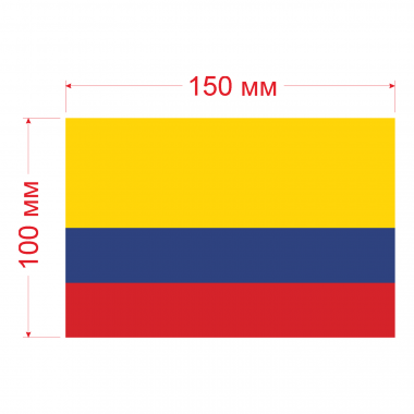 Наклейка Флаг Колумбии 150мм, на автомобиль