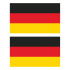Наклейка Флаг Германии 150мм, на автомобиль