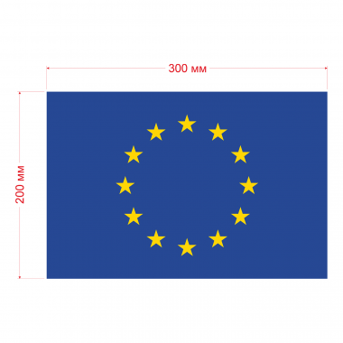 Наклейка Флаг Евросоюза 300мм, на автомобиль