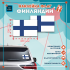 Наклейка Флаг Финландии 150мм, на автомобиль