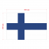 Наклейка Флаг Финландии 300мм, на автомобиль