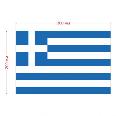Наклейка Флаг Греции 300мм, на автомобиль
