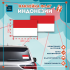 Наклейка Флаг Индонезии 150мм, на автомобиль