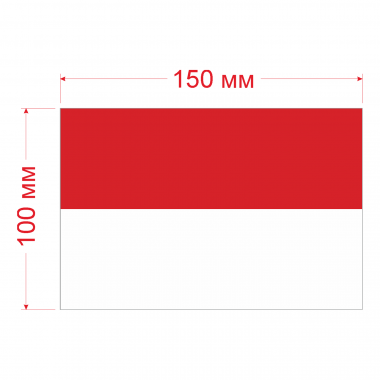Наклейка Флаг Индонезии 150мм, на автомобиль