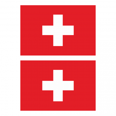 Наклейка Флаг Швейцарии 150мм, на автомобиль