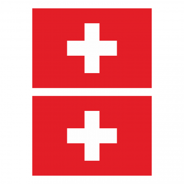 Наклейка Флаг Швейцарии 300мм, на автомобиль