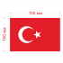 Наклейка Флаг Турции 150мм, на автомобиль
