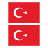 Наклейка Флаг Турции 300мм, на автомобиль