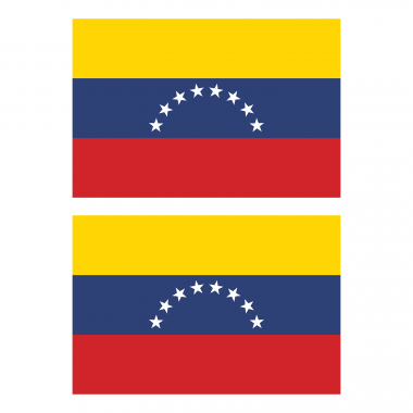 Наклейка Флаг Венесуэллы 300мм, на автомобиль