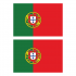 Наклейка Флаг Португалии 150мм, на автомобиль