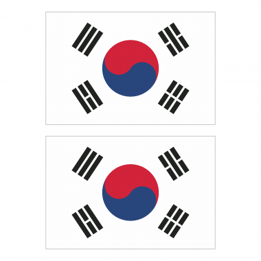 Наклейка Флаг Южной Кореи 150мм, на автомобиль