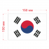Наклейка Флаг Южной Кореи 150мм, на автомобиль