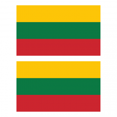 Наклейка Флаг Литвы 300мм, на автомобиль