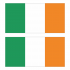 Наклейка Флаг Ирландии 150мм, на автомобиль