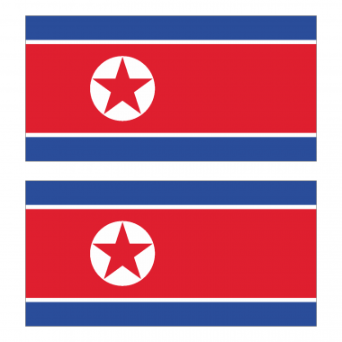 Наклейка Флаг Северной Кореи 150мм, на автомобиль