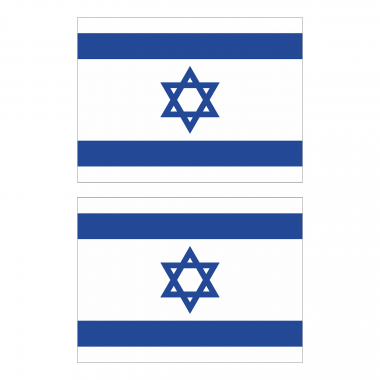 Наклейка Флаг Израиля 150мм, на автомобиль