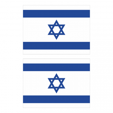 Наклейка Флаг Израиля 300мм, на автомобиль
