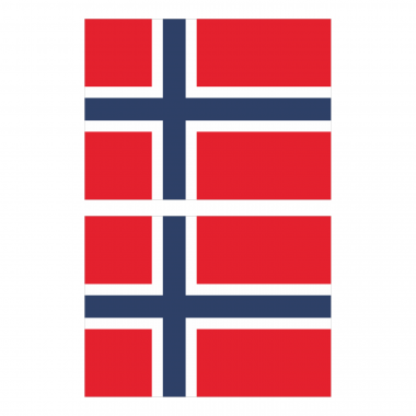 Наклейка Флаг Норвегии 120мм, на автомобиль