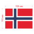 Наклейка Флаг Норвегии 150мм, на автомобиль