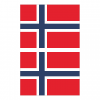 Наклейка Флаг Норвегии 300мм, на автомобиль