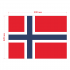 Наклейка Флаг Норвегии 300мм, на автомобиль