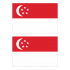 Наклейка Флаг Сингапура 150мм, на автомобиль