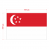 Наклейка Флаг Сингапура 300мм, на автомобиль