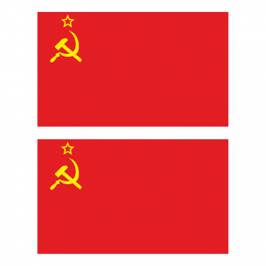 Наклейка Флаг СССР 150мм, на автомобиль