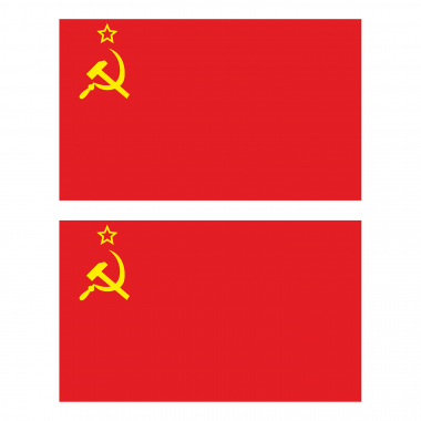 Наклейка Флаг СССР 300мм, на автомобиль
