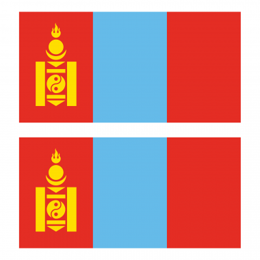 Наклейка Флаг Монголии 300мм, на автомобиль