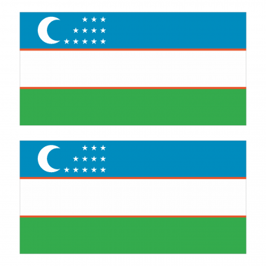 Наклейка Флаг Узбекистана 150мм, на автомобиль