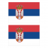Наклейка Флаг Сербии 150мм, на автомобиль