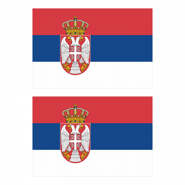 Наклейка Флаг Сербии 300мм, на автомобиль