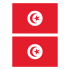 Наклейка Флаг Туниса 300мм, на автомобиль