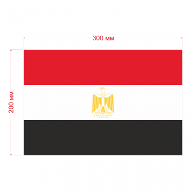 Наклейка Флаг Египта 300мм, на автомобиль