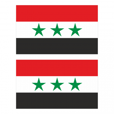 Наклейка Флаг Сирии 150мм, на автомобиль