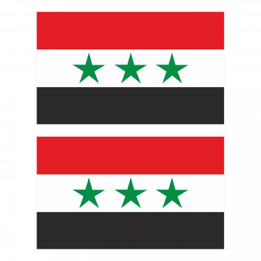 Наклейка Флаг Сирии 300мм, на автомобиль