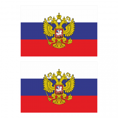 Наклейка Флаг России 300мм, на автомобиль