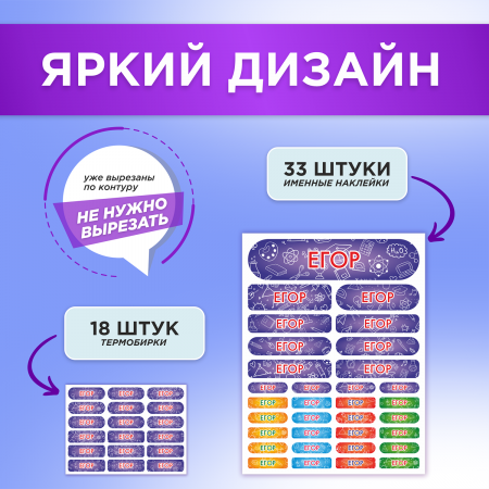 Этикетки с именем Егор, на предметы и одежду