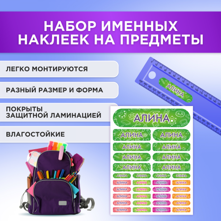 Этикетки с именем Алина, на предметы и одежду