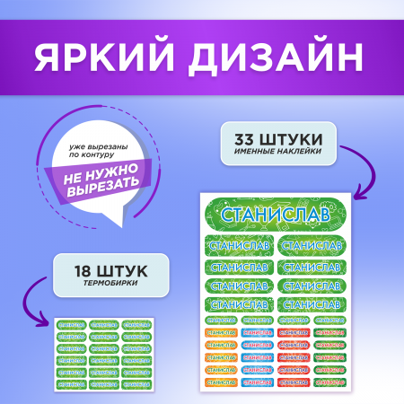 Этикетки с именем Станислав, на предметы и одежду Этикетки с именем Станислав, на предметы и одежду