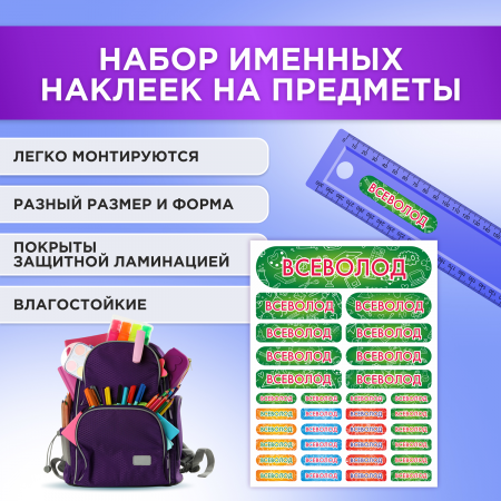 Этикетки с именем Всеволод, на предметы и одежду